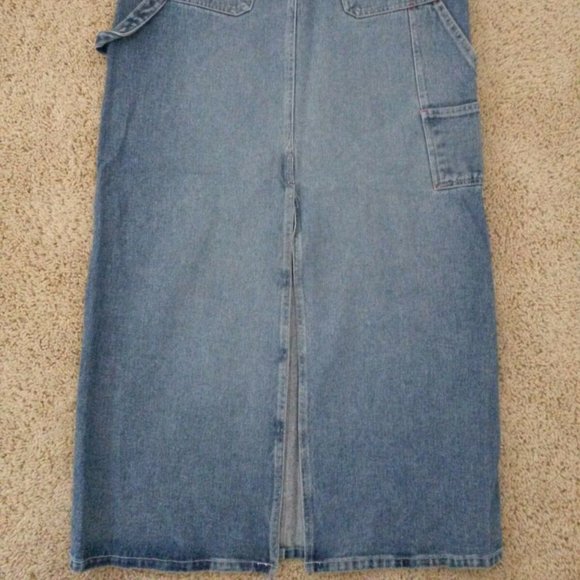 REVOLT JEANS SKIRT!... Blue Front Zip 5 Pocket Denim Straight Skirt - Picture 4 of 7